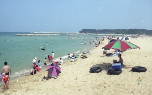 해수욕장 사진촬영