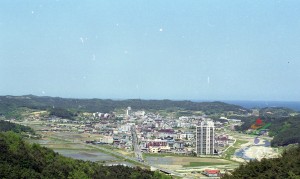 근남에서 바라본 울진 시가지 전경