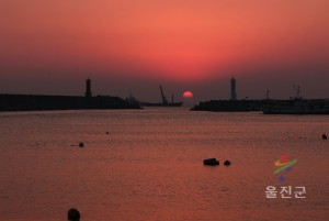 오산항일출