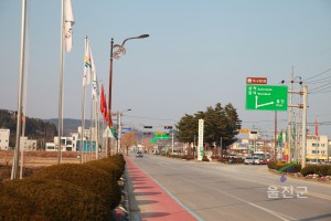 울진남부진입로 및 시내 전경